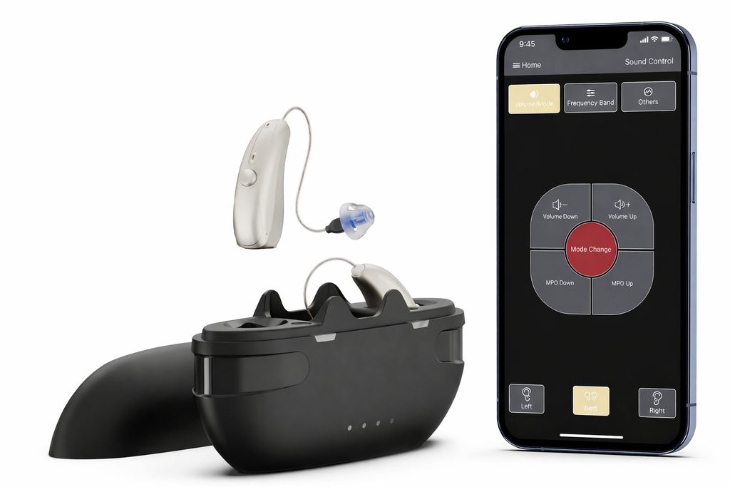 LumiCharge™️ V4: App Controlled/Hands Free Calling Rechargeable Hearing Aids