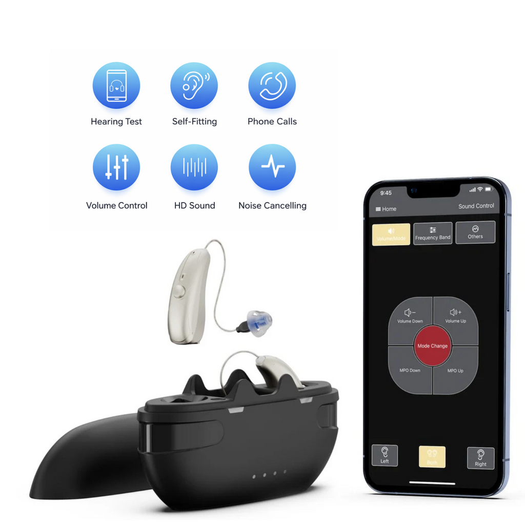 LumiCharge™️ V4: Rechargeable Hearing Aids with App Control & Hands-Free Calling