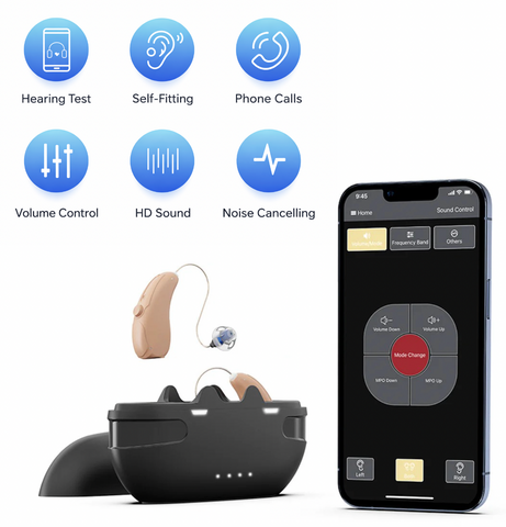 LumiCharge™️ V4: App Controlled/Bluetooth Rechargeable Hearing Aids