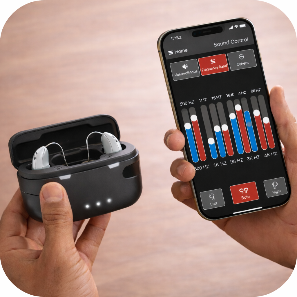 LumiCharge V4 App-Controlled Bluetooth Hearing Aids - Online Exclusive Offer